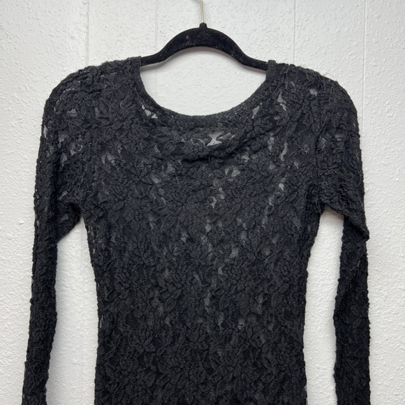 Lace Black Top XS Witchy Goth Whimsigoth Punk Rockabilly Festival Emo Renassance - Picture 9 of 10